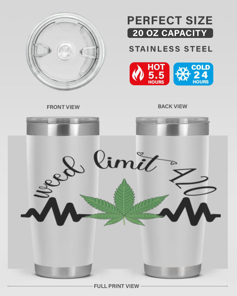 weed limit 420 cannabis heartbeat 292#- marijuana- Tumbler