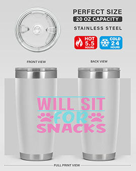 will sit for snacks Style 57#- dog- Tumbler