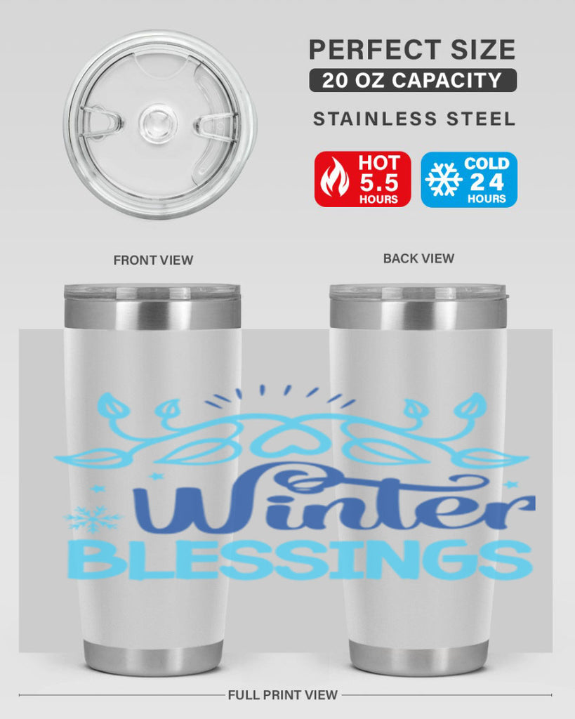 winter blessings 495#- winter- Tumbler