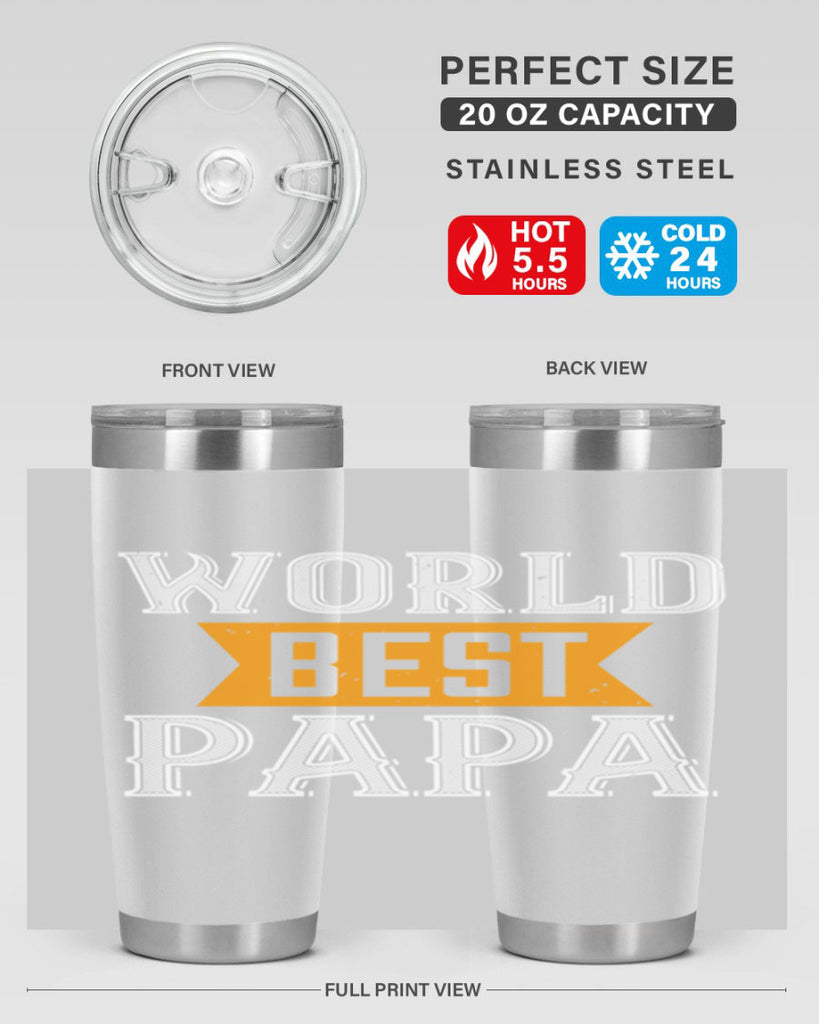 world best papa 1#- grandpa - papa- Tumbler