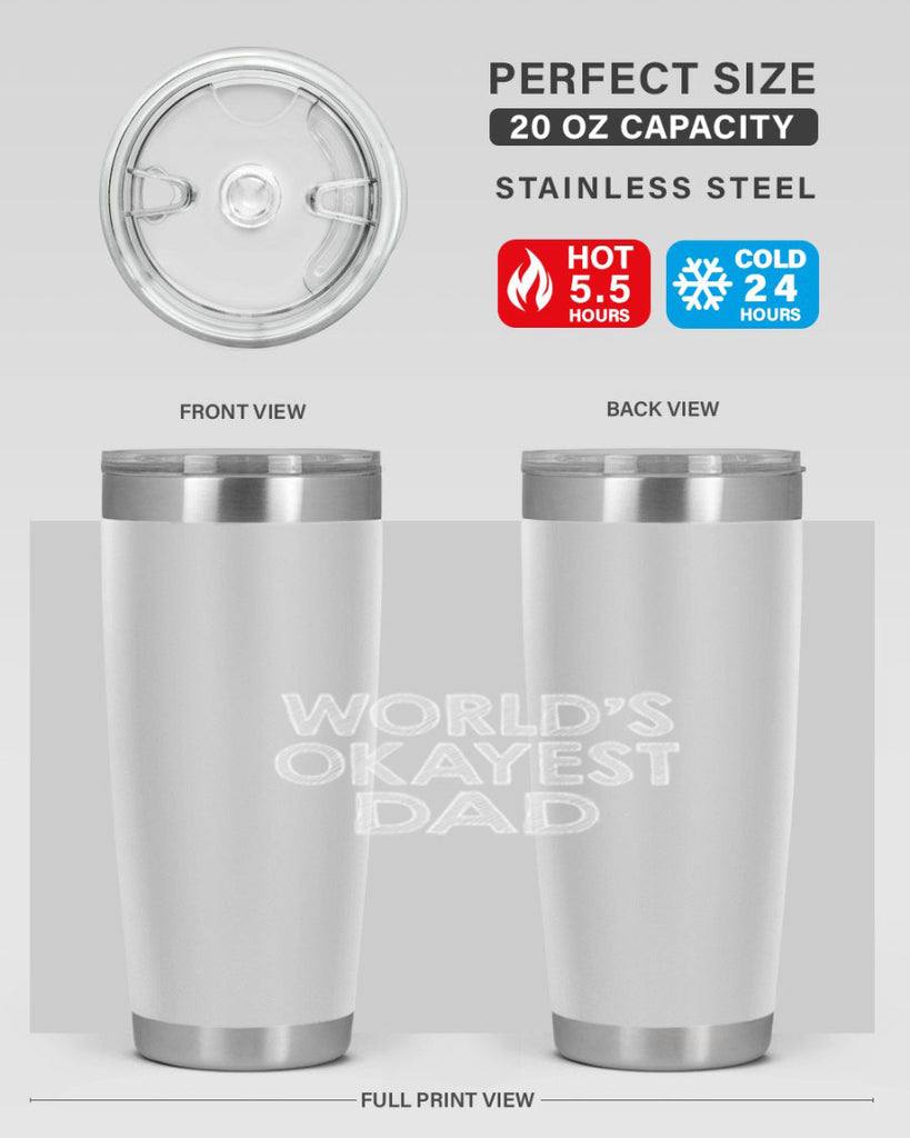 world is okayest dadj 59#- dad- Tumbler