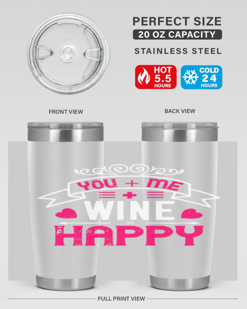 you me wine happy 1#- valentines day- Tumbler