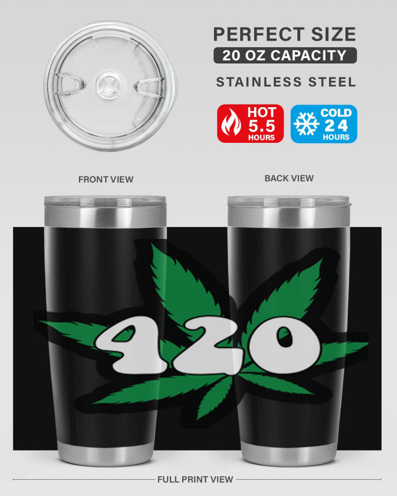 420 4#- marijuana- Tumbler