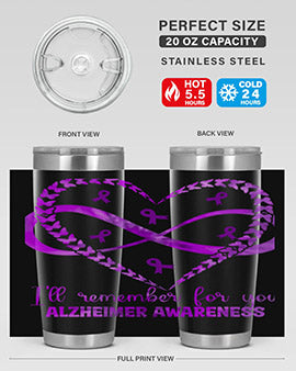 AlzheimerS Awareness Heart Infinity 14#- alzheimers- Tumbler