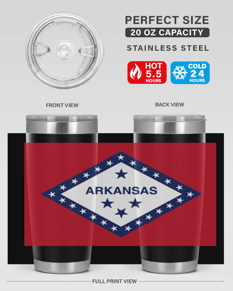 Arkansas 48#- Us Flags- Tumbler