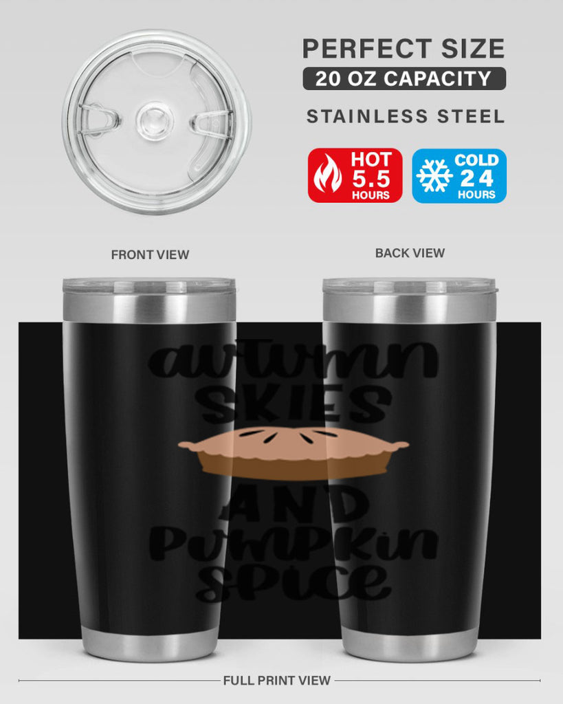 Autumn Skies And Pumpkin Spice 477#- fall- Tumbler
