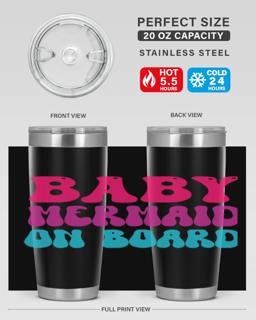 Baby Mermaid On Board 19#- mermaid- Tumbler