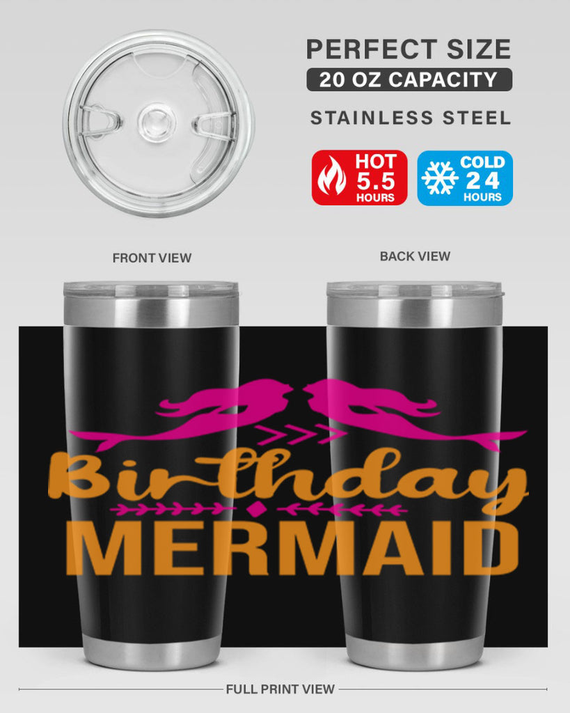 Birthday Mermaid 69#- mermaid- Tumbler