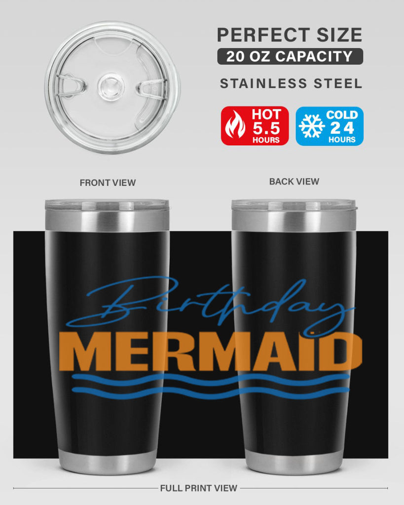 Birthday Mermaid 73#- mermaid- Tumbler