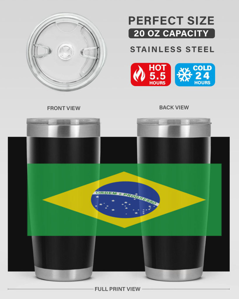 Brazil 174#- world flags- Tumbler