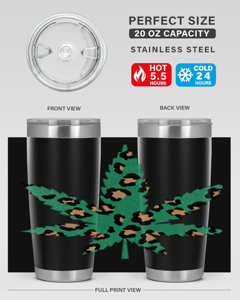 Cannabis Leopard Print 54#- marijuana- Tumbler