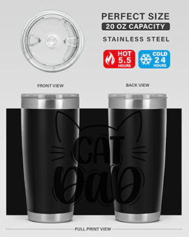 Cat Dad Style 81#- cat- Tumbler