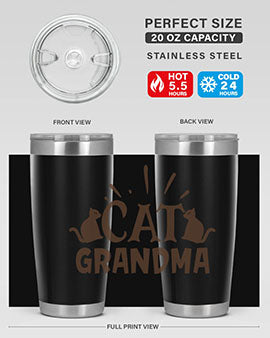 Cat Grandma Style 4#- cat- Tumbler