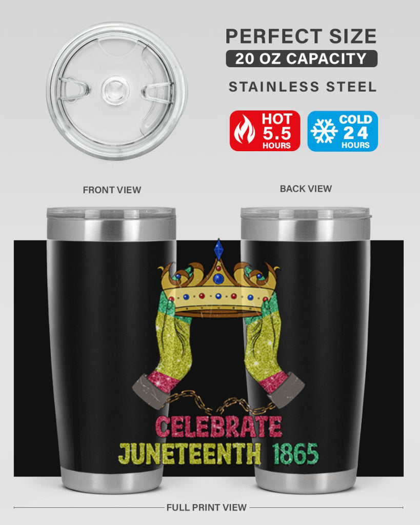 Celebrate Juneteenth 1865 Crown Designs 2#- Juneteenth- tumbler