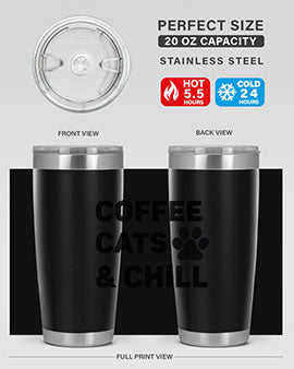 Coffee Cat Style 41#- cat- Tumbler