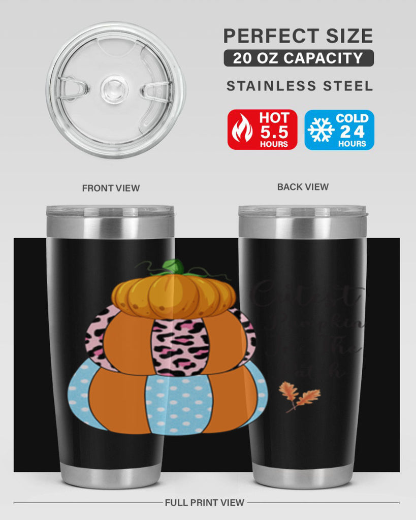 Cutest Pumpkin in the Patch 64#- fall- Tumbler