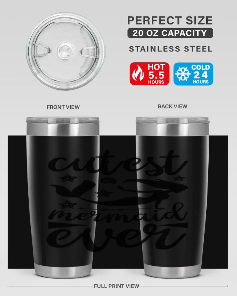 Cutest mermaid ever design 103#- mermaid- Tumbler