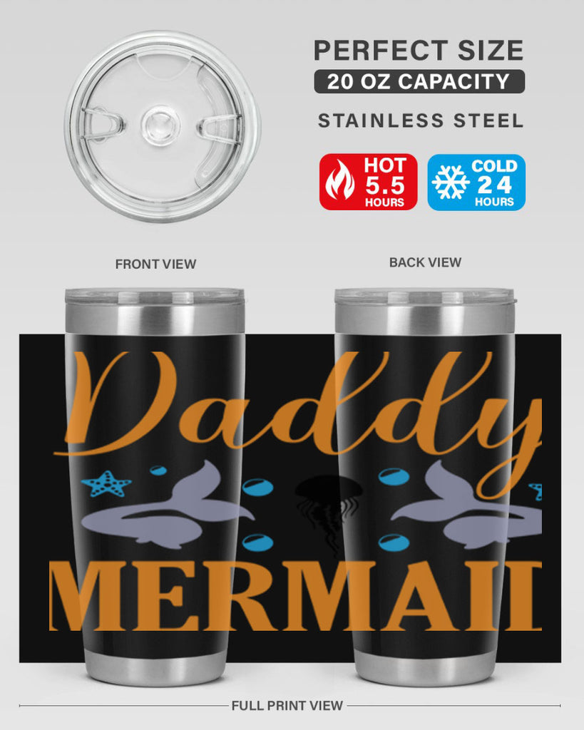 Daddy Mermaid Design 113#- mermaid- Tumbler