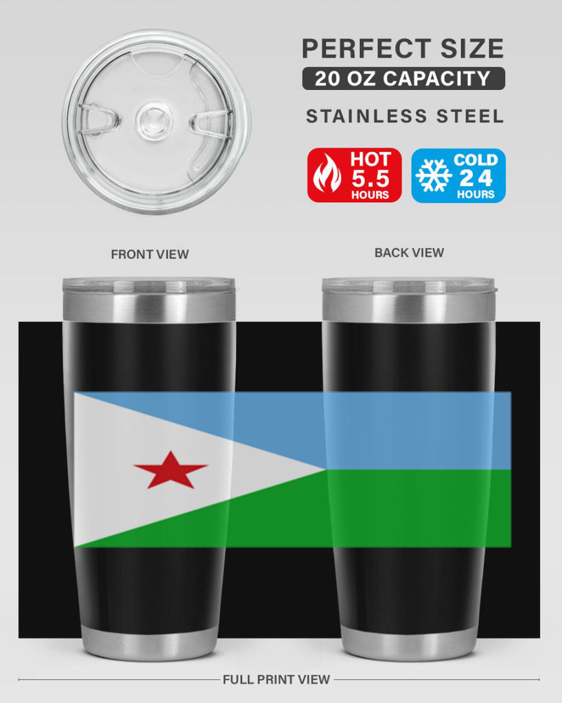 Djibouti 150#- world flags- Tumbler