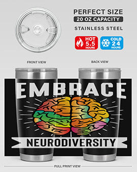 EmbraceNeurodiversityAwarenessTshirt 133#- alzheimers- Tumbler