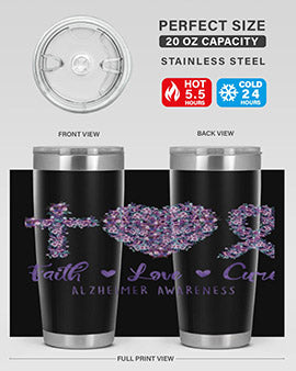 Faih Love Cure AlzheimerS Awareness 137#- alzheimers- Tumbler