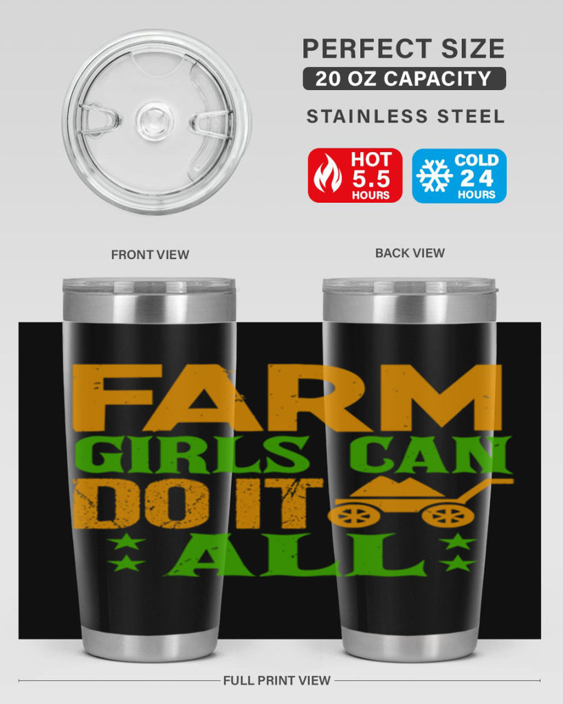 Farm girls can do it all 13#- farming and gardening- Tumbler