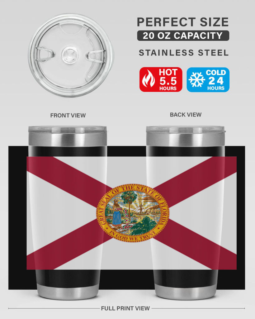 Florida 43#- Us Flags- Tumbler