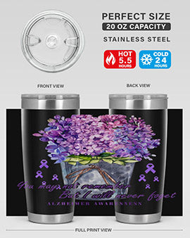 Flower Remember AlzheimerS Awareness 148#- alzheimers- Tumbler