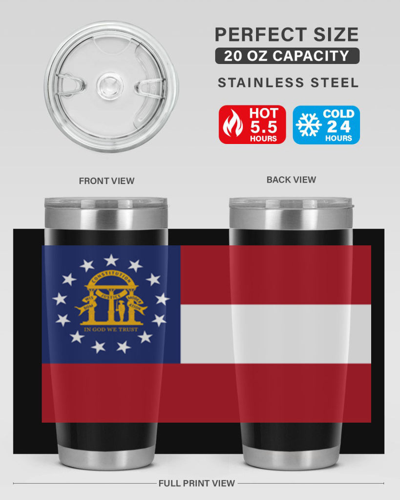 Georgia 42#- Us Flags- Tumbler