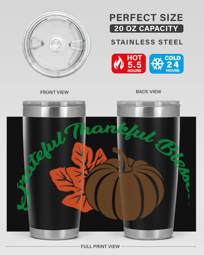 Grateful Thankful Blessed 214#- fall- Tumbler