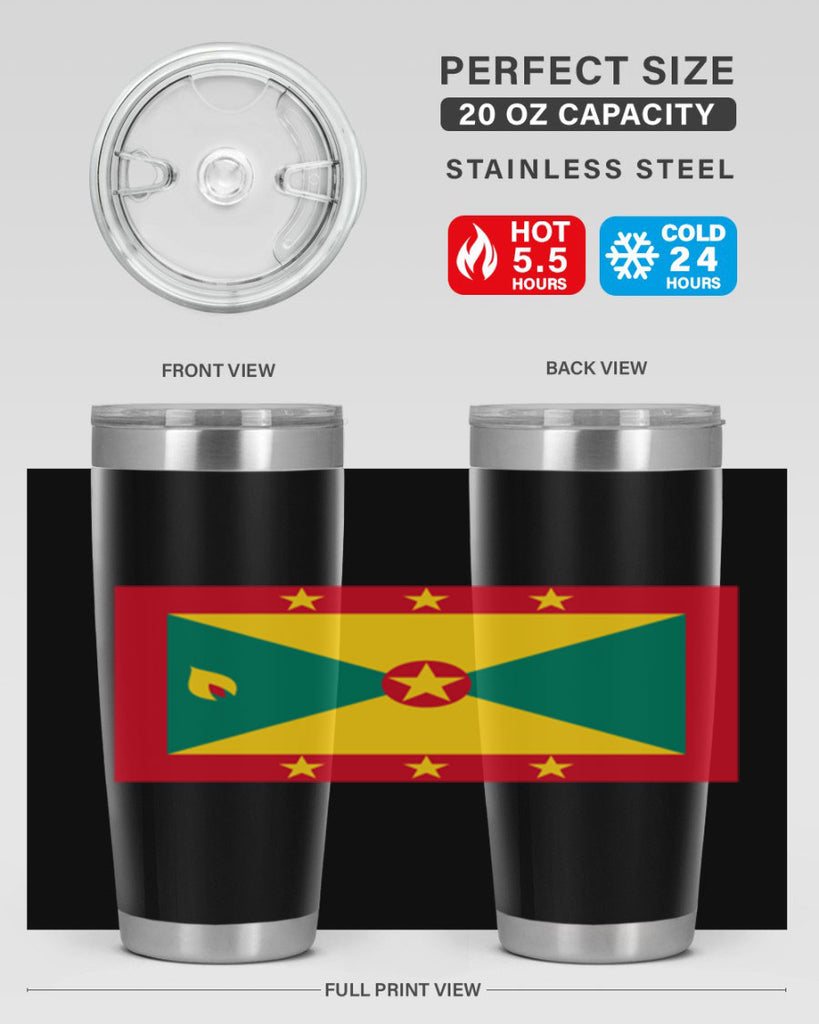 Grenada 130#- world flags- Tumbler