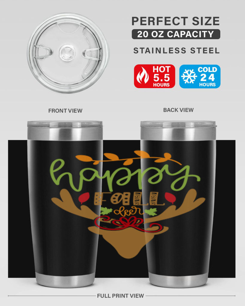 Happy Fall deer 219#- fall- Tumbler