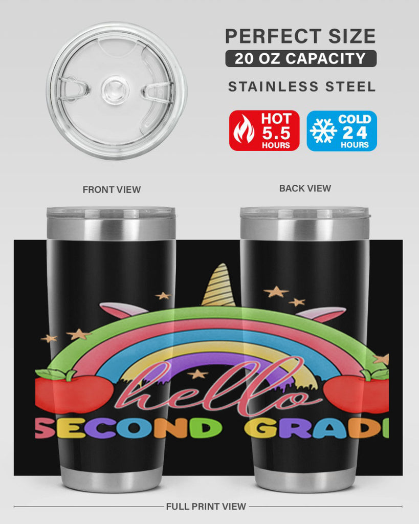 Hello 2nd Grade Unicorn Rainbow 13#- second grade- Tumbler