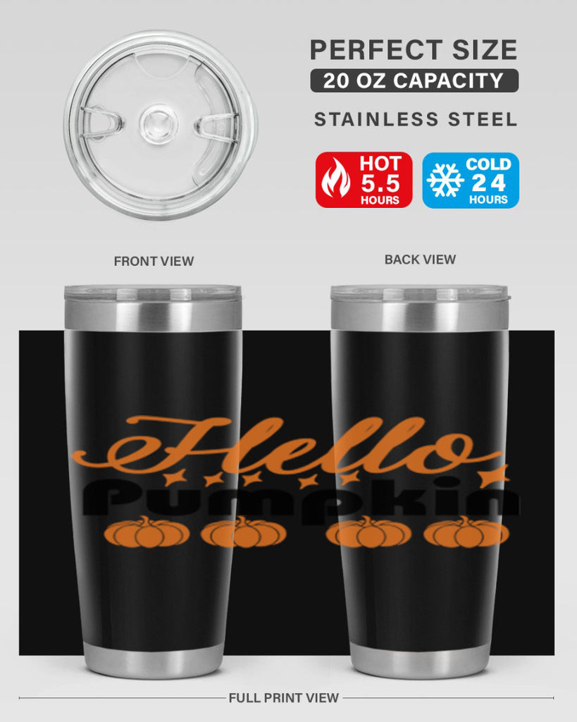Hello Pumpkin 292#- fall- Tumbler