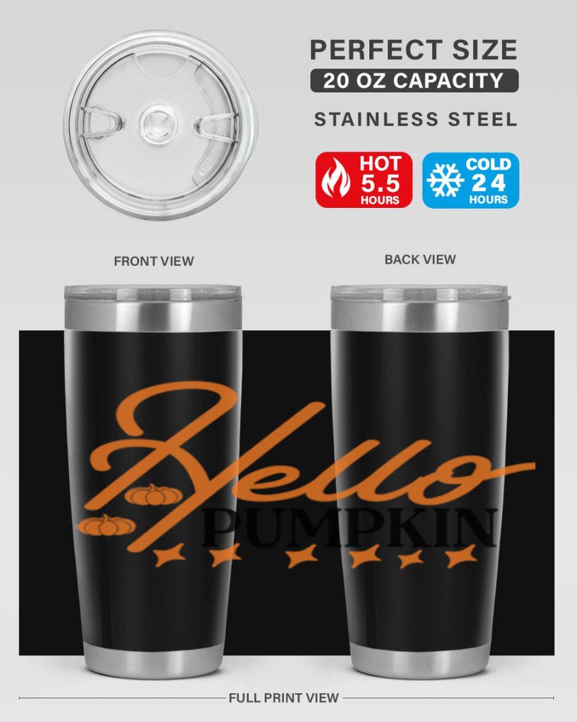 Hello Pumpkin 293#- fall- Tumbler