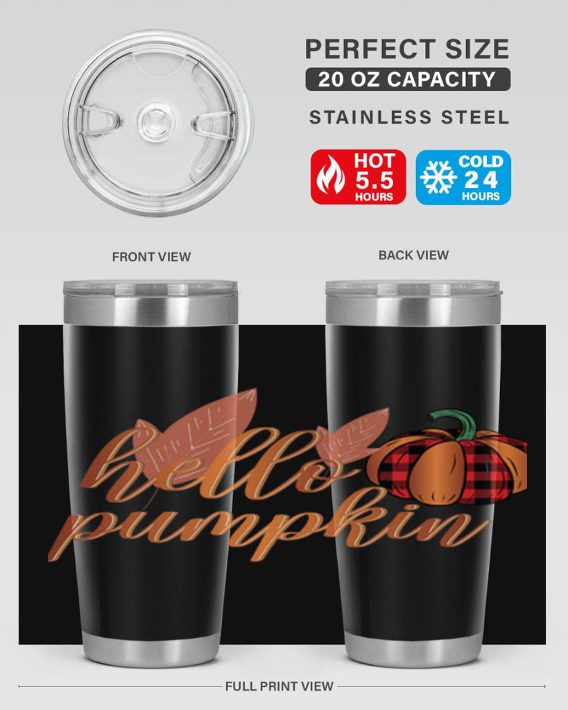 Hello Pumpkin 294#- fall- Tumbler