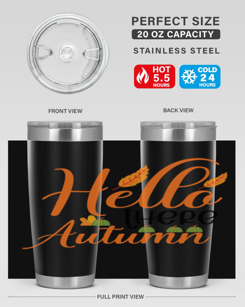 Hello There Autumn 297#- fall- Tumbler