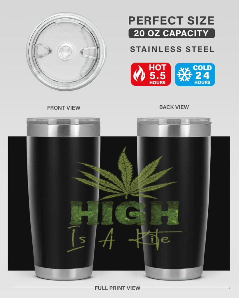 High Is A Kite Sublimation 115#- marijuana- Tumbler