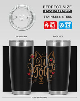I Wuf You Style 16#- cat- Tumbler