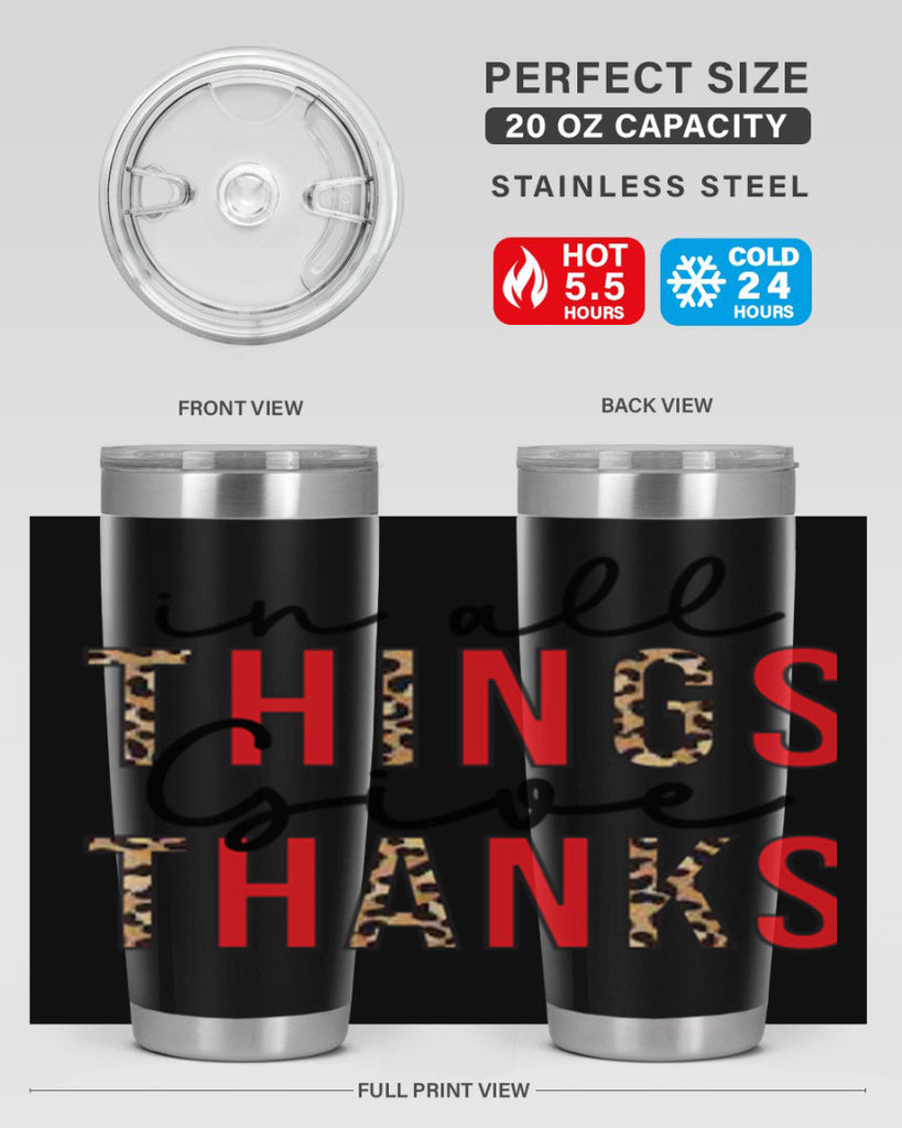 In all things give thanks 352#- fall- Tumbler