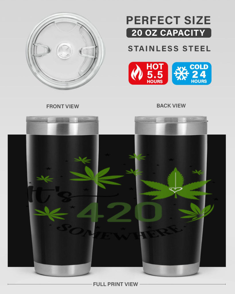 Its 420 Somewhere 154#- marijuana- Tumbler