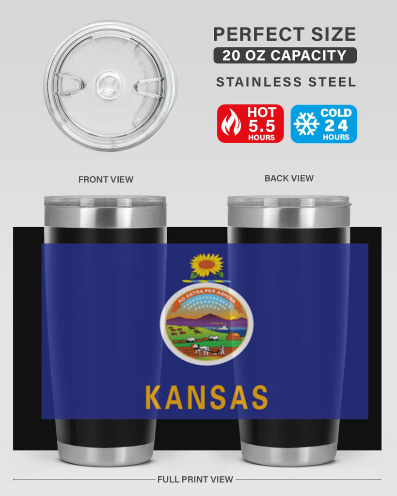 Kansas 36#- Us Flags- Tumbler