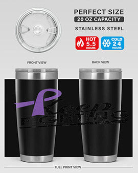 Keep Fighting Alzheimers Epilepsy Warrior Awareness Ribbon 190#- alzheimers- Tumbler