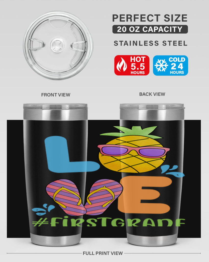 LOVE 1st Grade Summer Pineapple 8#- 1st grade- Tumbler