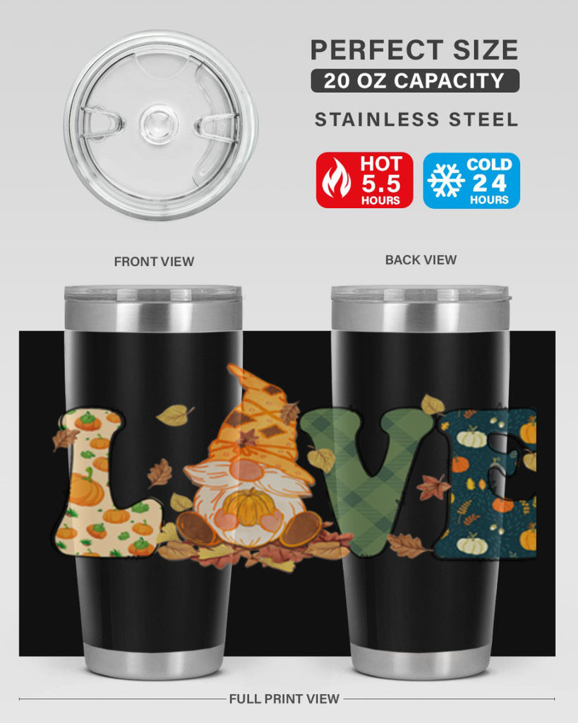 LOVEFallAutumnGnome 415#- fall- Tumbler
