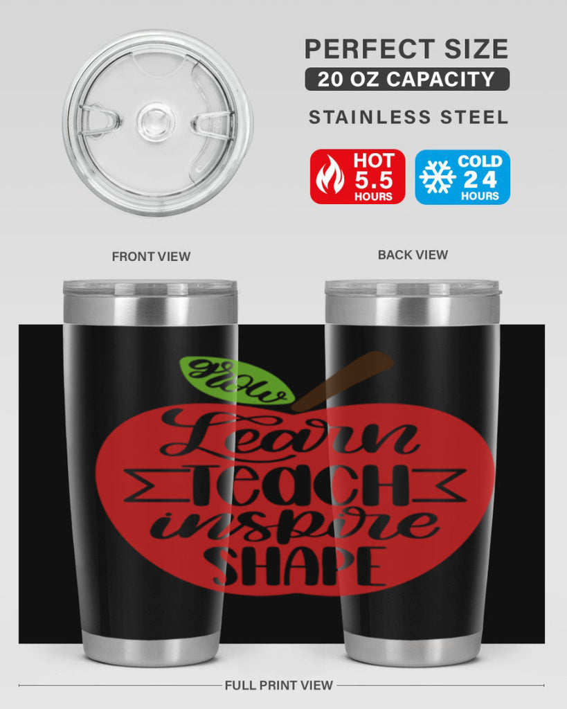 Learn Teach Inspire Shape Style 68#- teacher- tumbler