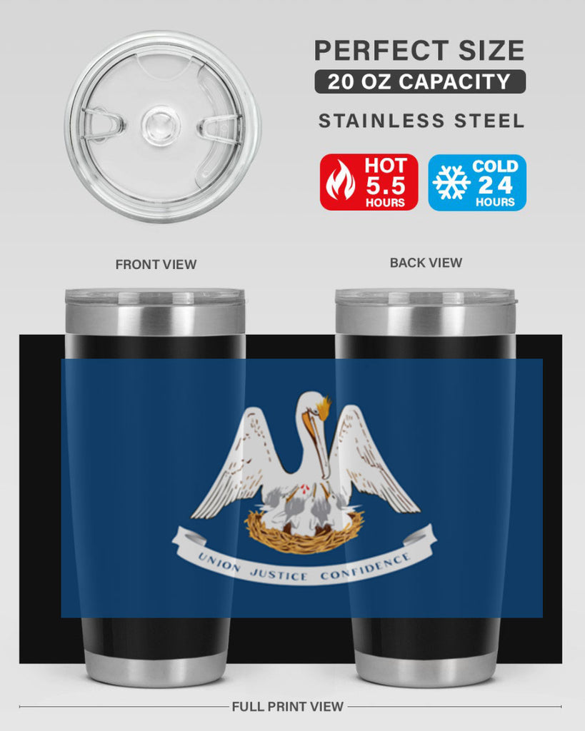 Louisiana 34#- Us Flags- Tumbler