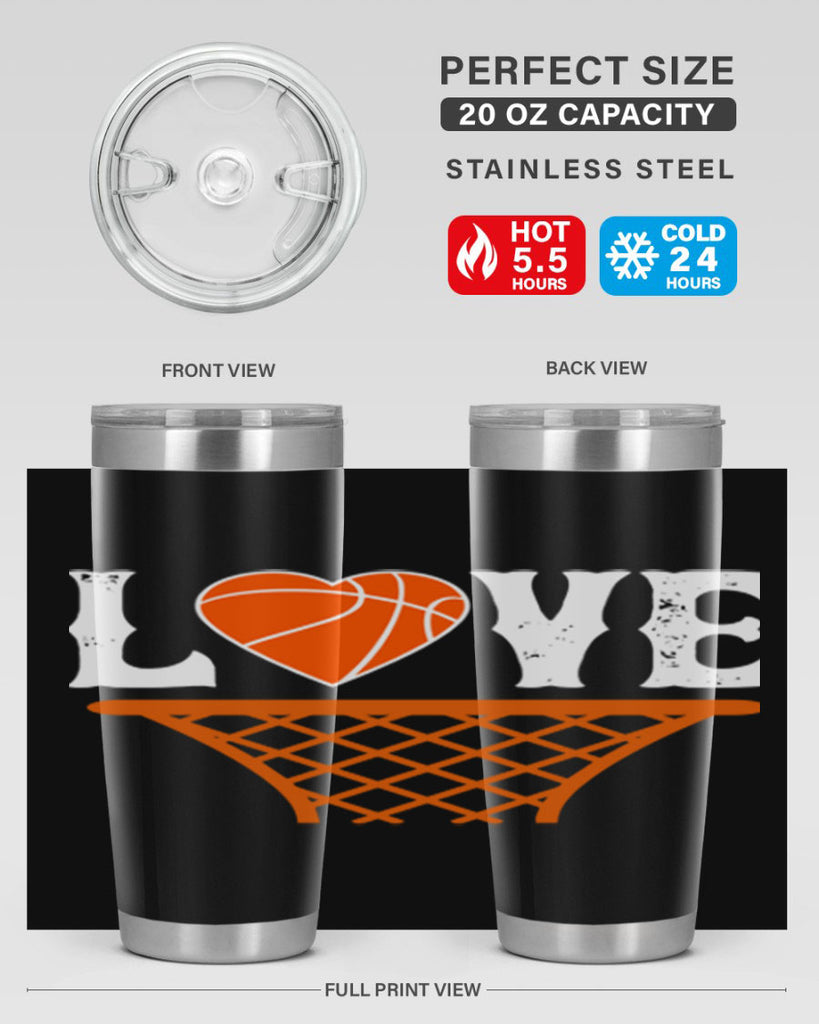 Love 704#- basketball- Tumbler