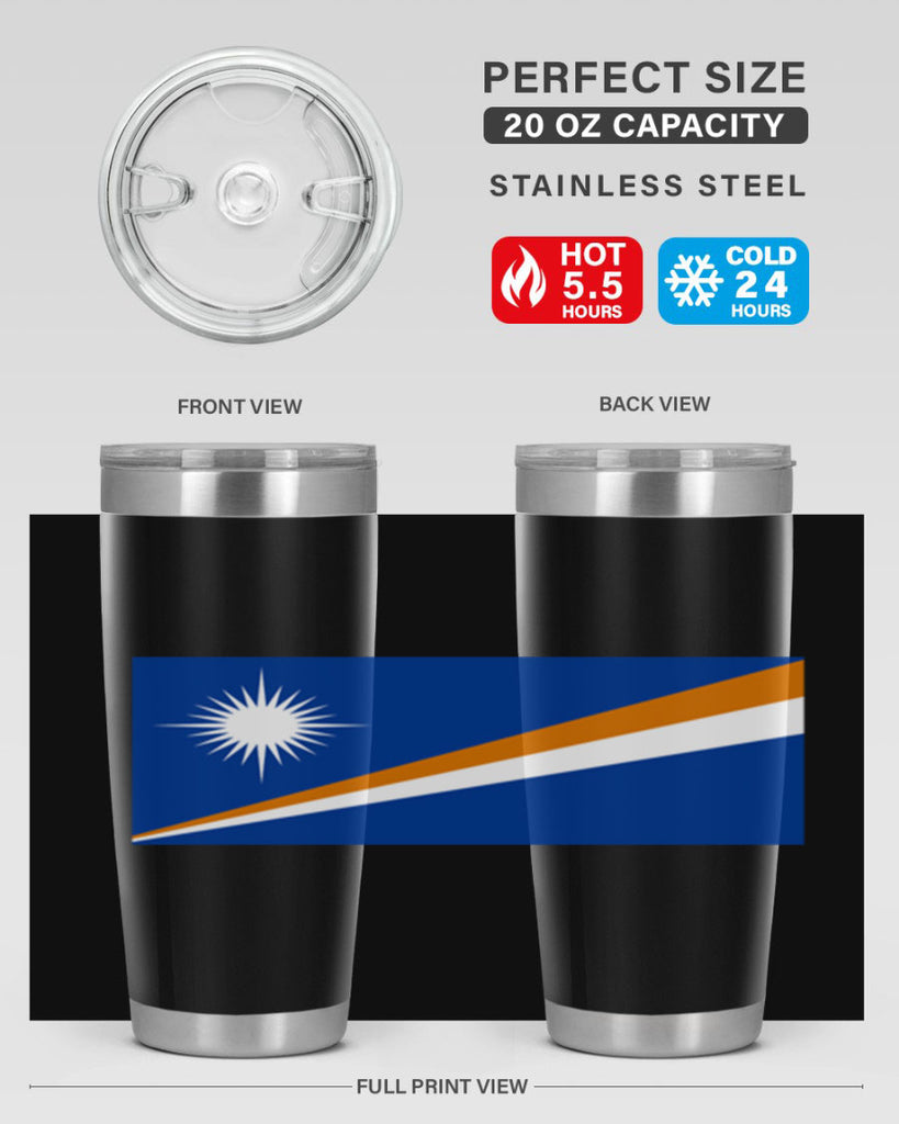 Marshall Islands 90#- world flags- Tumbler