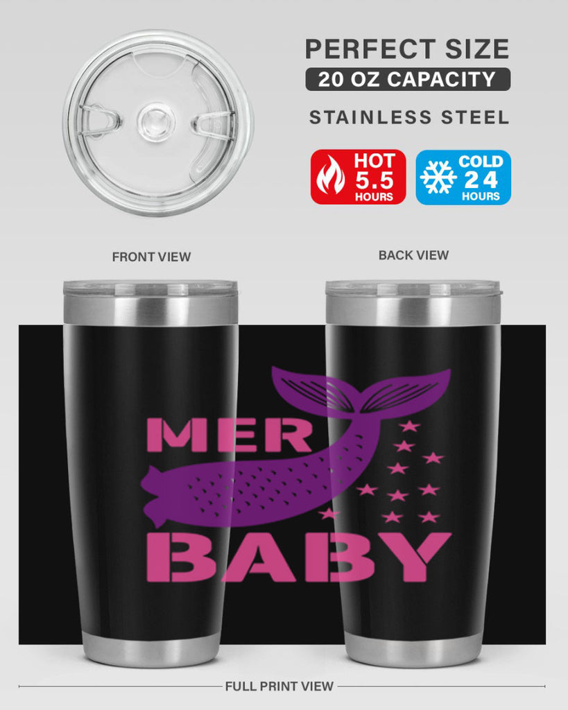 Mer Baby 321#- mermaid- Tumbler